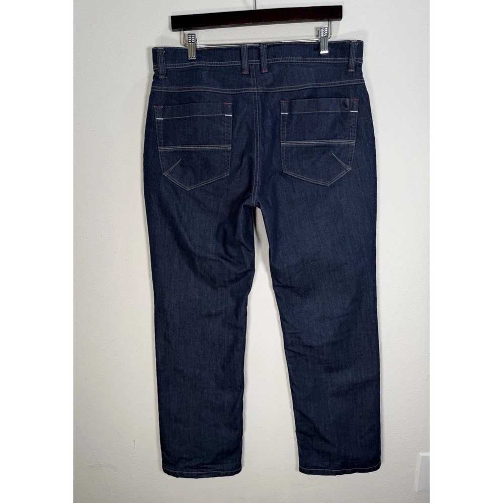 LL Bean Jeans Mens Flannel Lined Dark Wash Denim Sz 34 x 30 Classic Outdoors - Picture 5 of 7